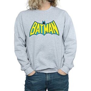 Batman Mens Retro Logo Sweatshirt / Sports Grey